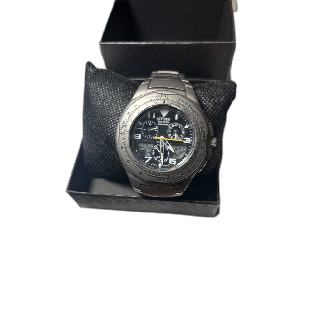 Citizen Eco-Drive Skyhawk Titanium Chrono (Vintage C650/JR3060) – Running AS IS